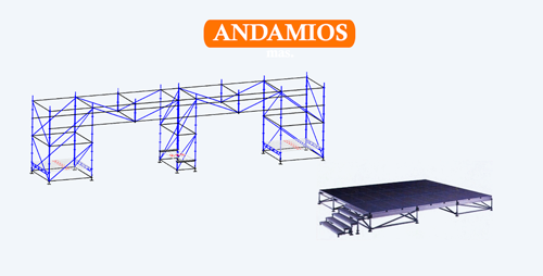 Imagen Arco meta, escenario, bastidores